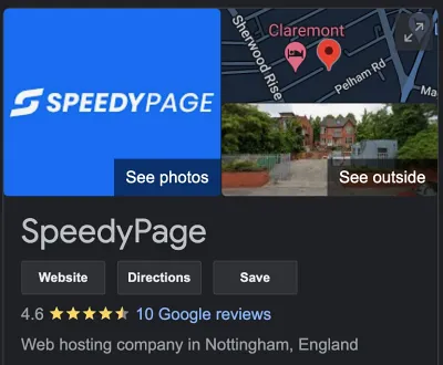 speedypage google reviews